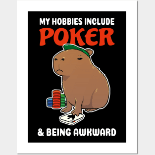 My hobbies include Poker and being awkward cartoon Capybara Posters and Art